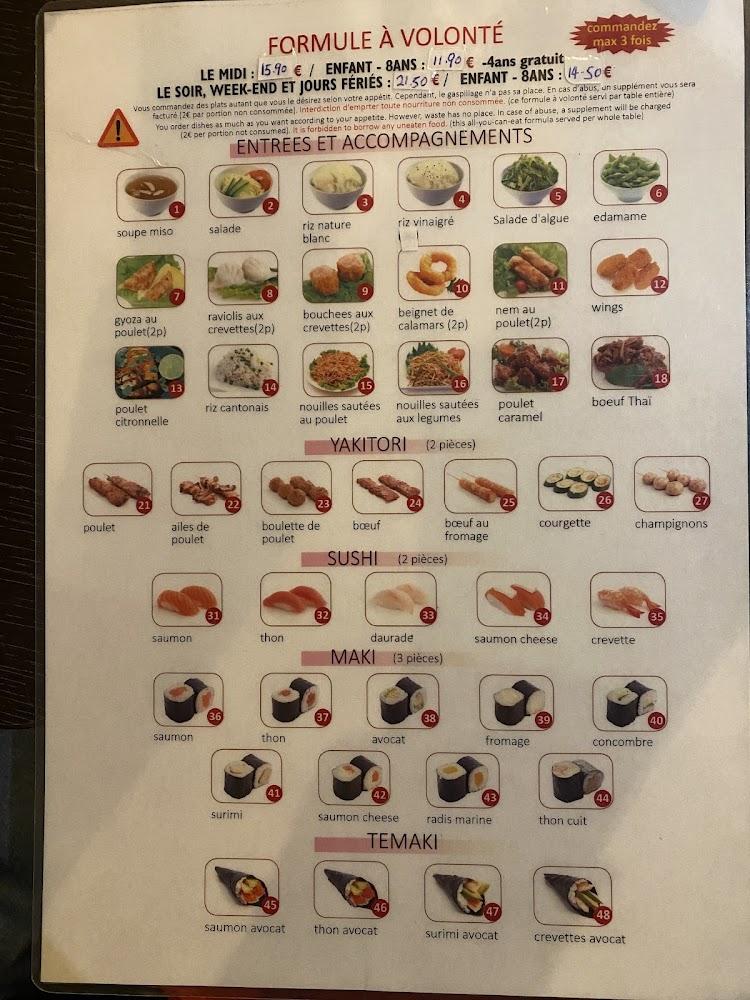 Sweet KT Restaurant Japonais à Volonté - Menu Image 3